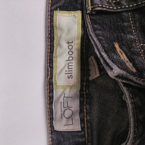 LOFT Slim Boot Black Wash Shorts Size 6 - Picture 3 of 6